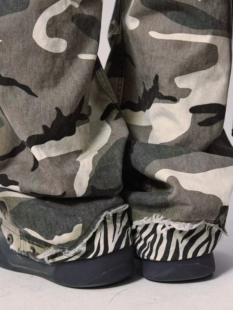 REMEDY Retro Patchwork Camouflage Pants