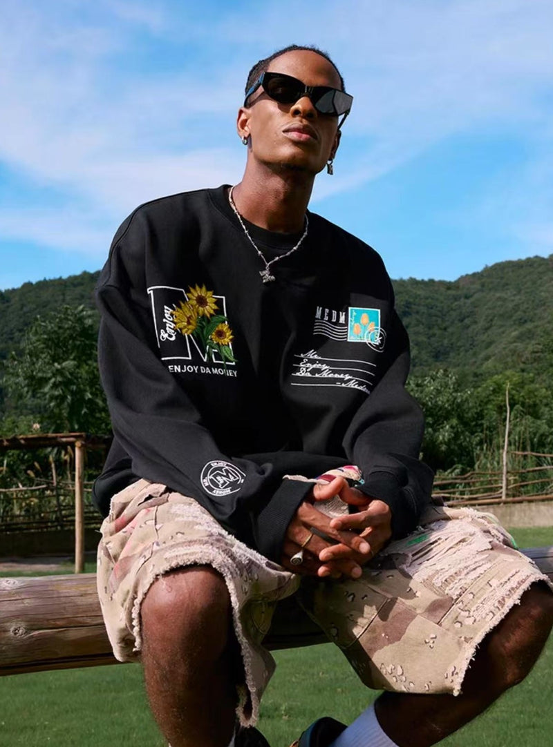 MEDM Postcard Crew Neck Sweatshirt