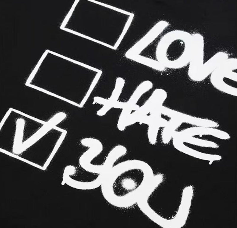AFGK Love Hate Multiple Choice Short-Sleeve T-Shirt