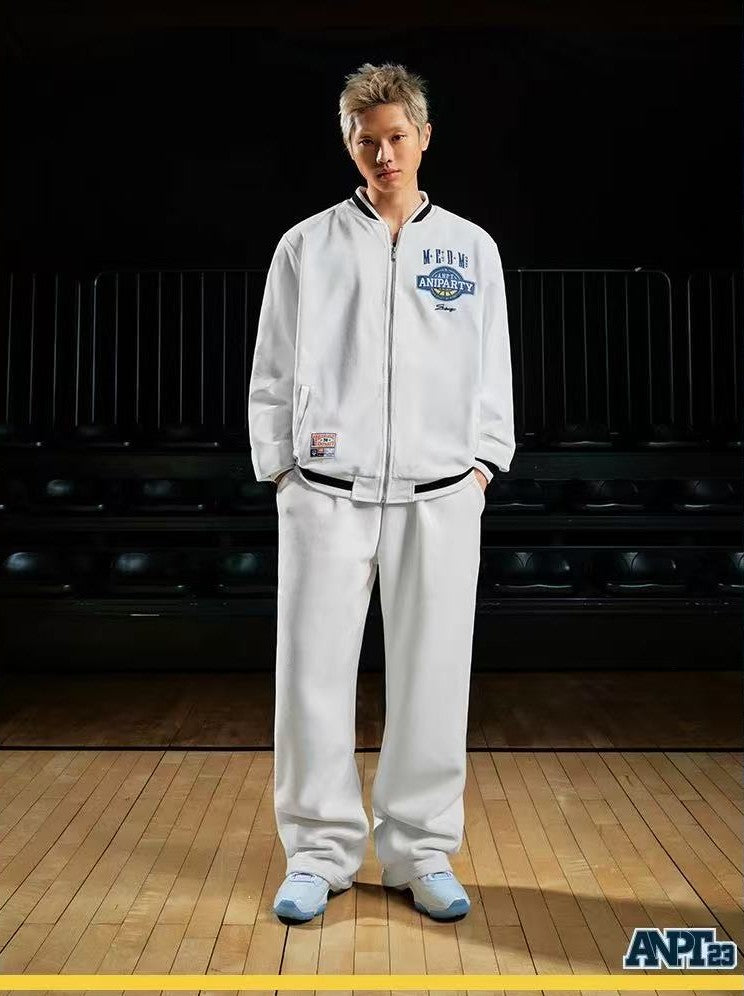 MEDMxANPT Logo Embroidered Plush Jacket