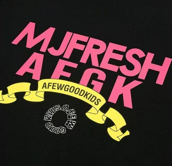 AFGKxMJFRESH Ribbon Printed Short-sleeved T-shirt