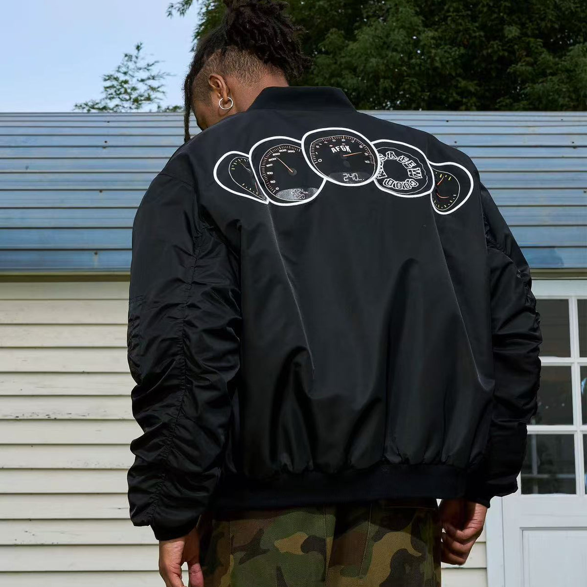 AFGK Supercar Tachometer MA1 Bomber Jacket