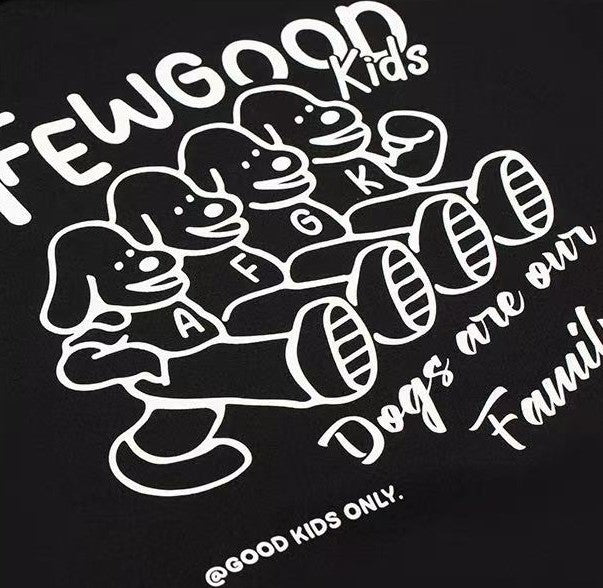 AFGK  Friendly Puppy Cartoon Plush Hoodie