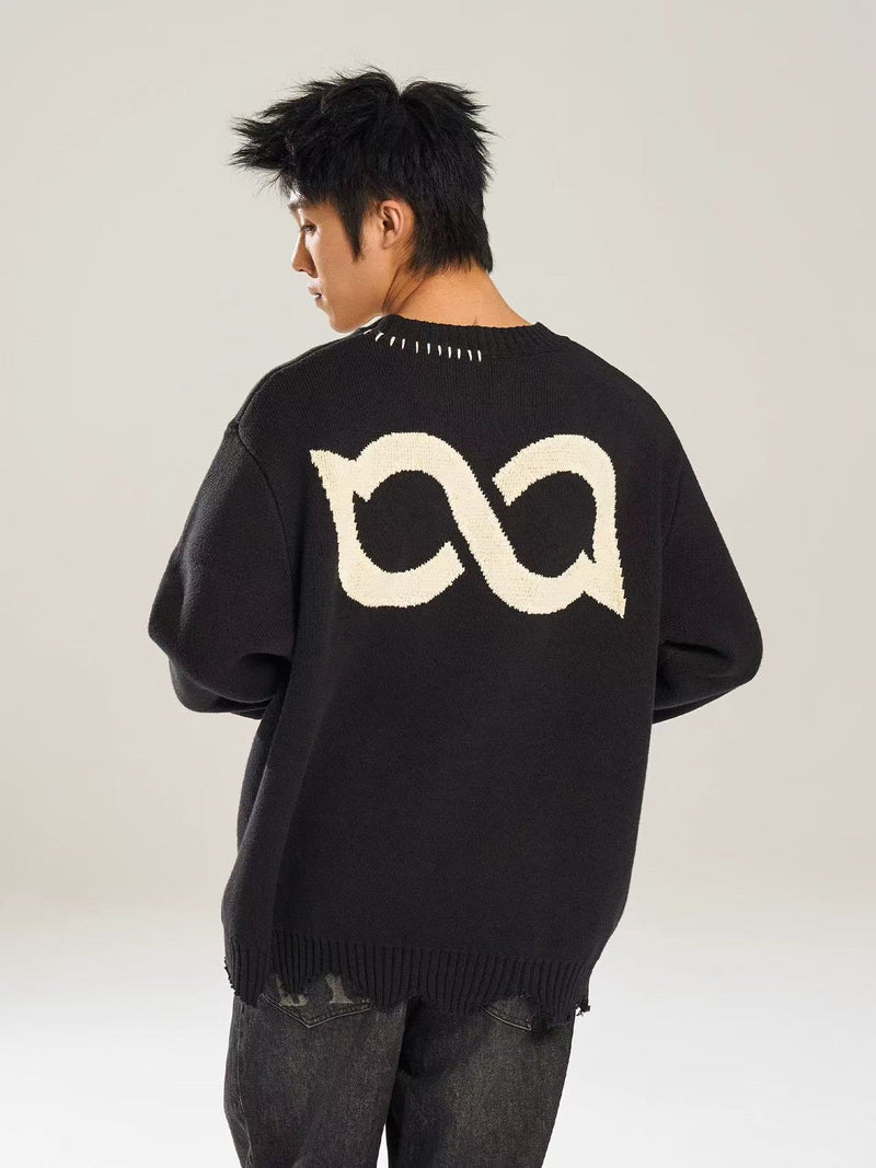 BIPOLAR Basic Destruction Pullover Sweater