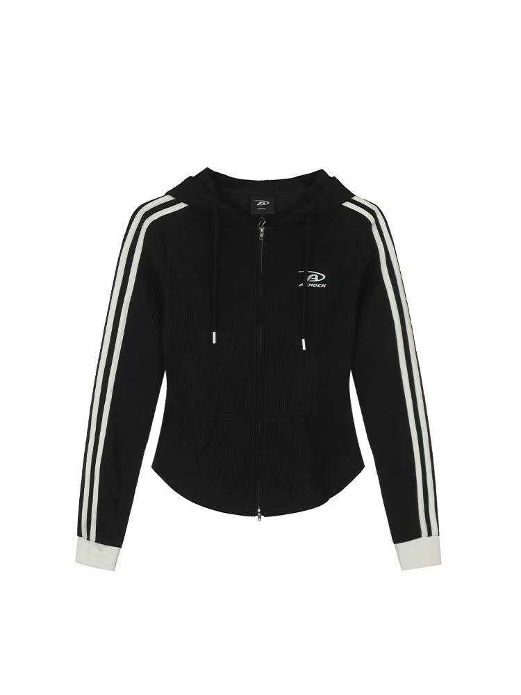 ACHOCK Slim Knitted Zipper Hoddie (FOR WOMEN)