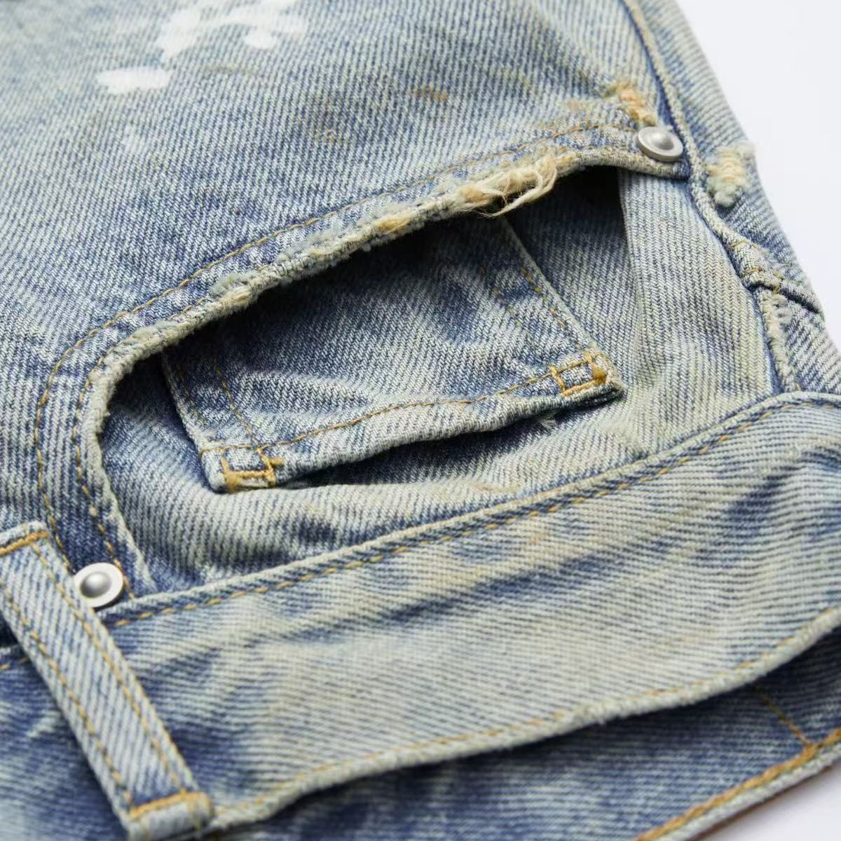 WASSUP Splash paint vintage Wash Denim Jeans