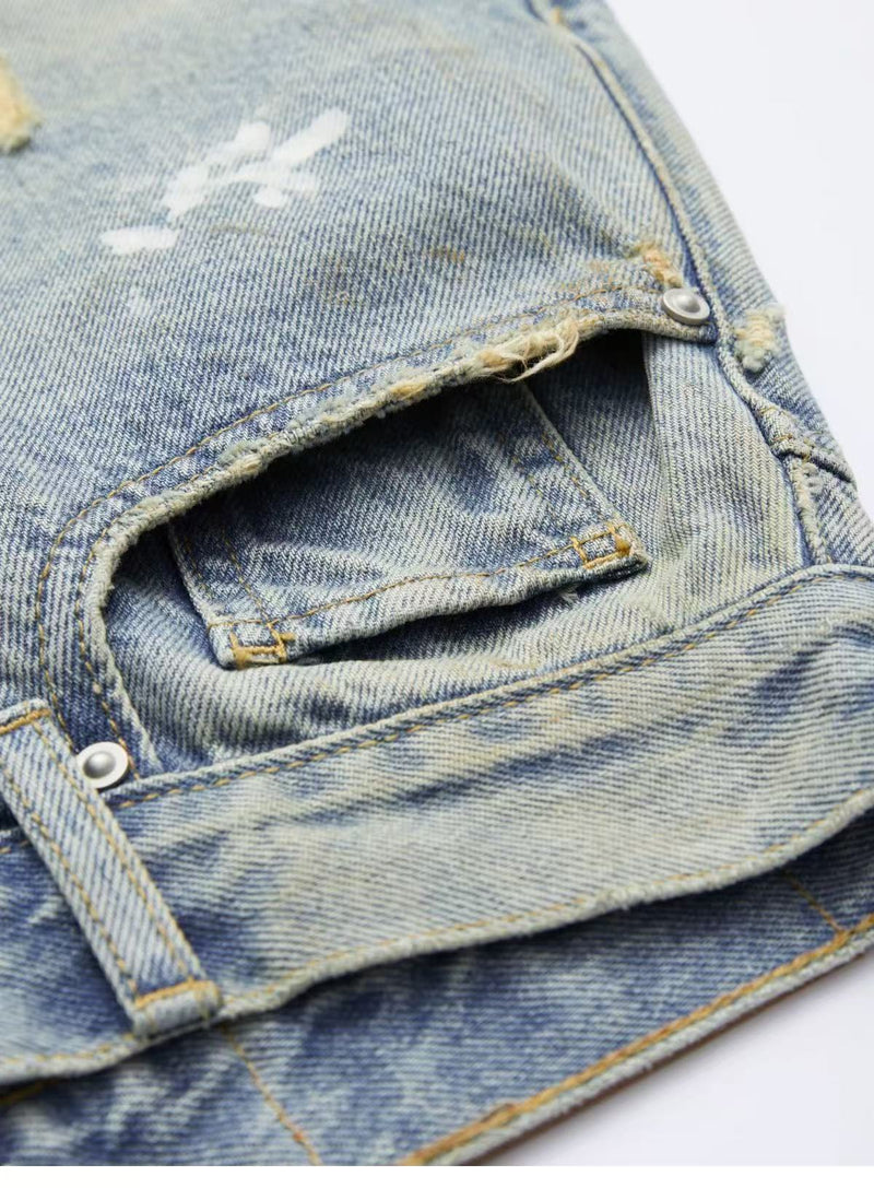 WASSUP Splash paint vintage Wash Denim Jeans