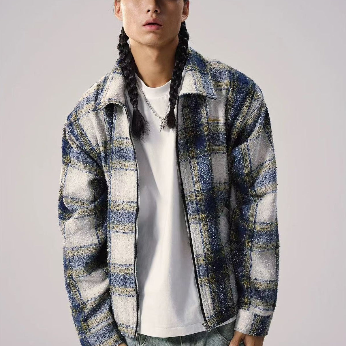 REMEDY Pine Check Lapel Jacket