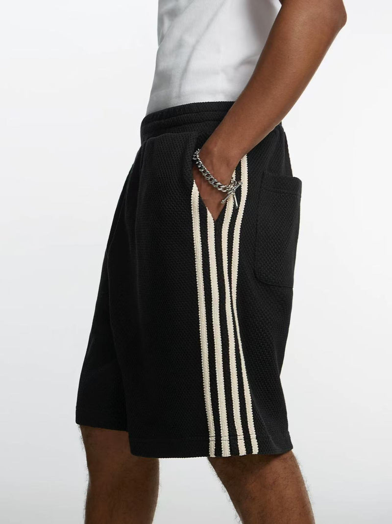 STK Vintage Textured Webbing Casual Shorts