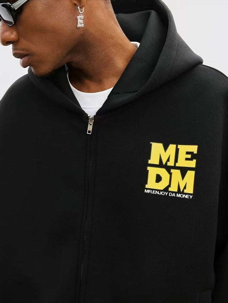 MEDM Four-letter Logo Air Layer Zipper Sweatshirt