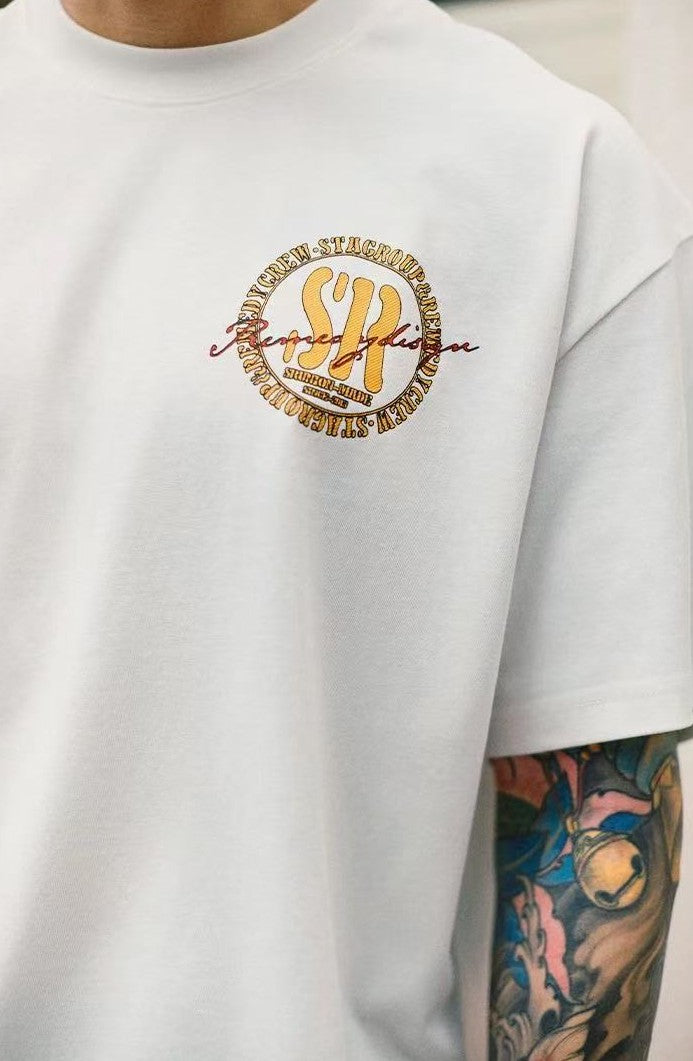 REMEDYxSTA Retro Logo Print Short-sleeve T-shirt