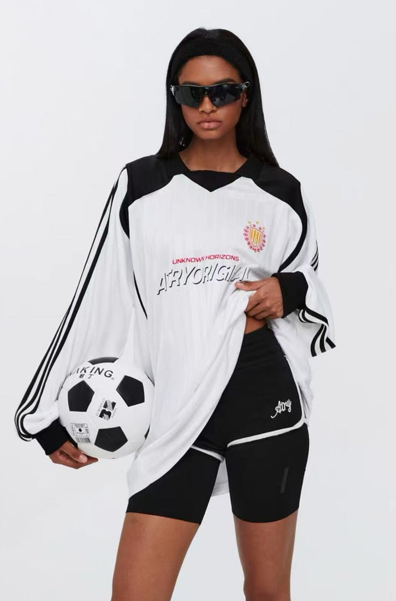 ATRY Retro Striped Contrast Sports Long-sleeves Jersey