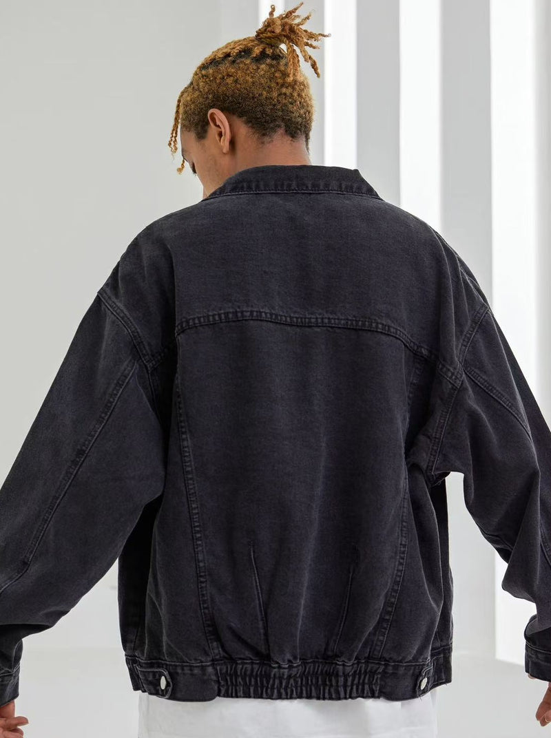 ACHOCK Simple Solid Color Denim Jacket