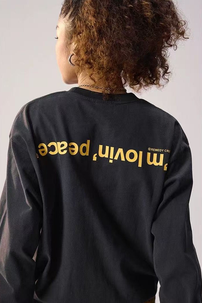 REMEDY Bullet Fries Design Long-sleeve Tee