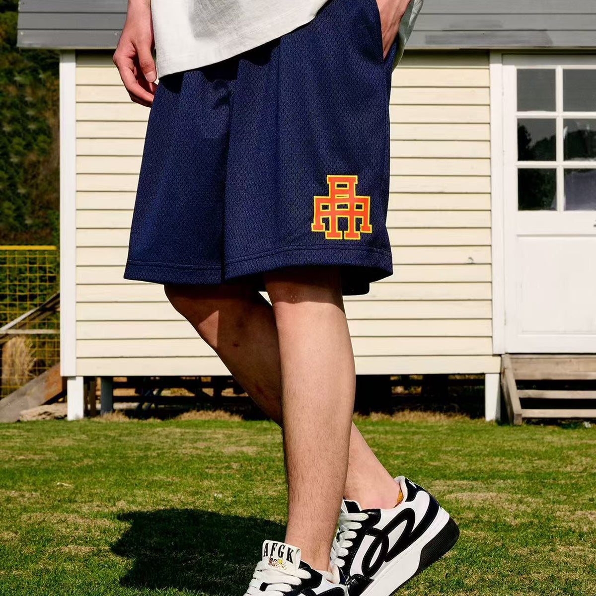 AFGK Hip Hop Street Mesh Sports Shorts