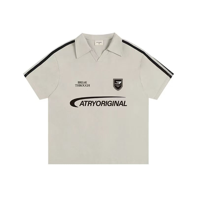 ATRY RIBBING RACING POLO SHORT SLEEVE T-SHIRT