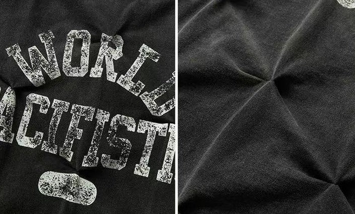 REMEDY Pleated Vintage Short-sleeve T-Shirt