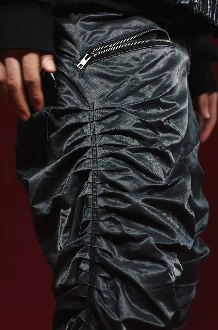 REMEDY Pleated Zipper Casual Trousers