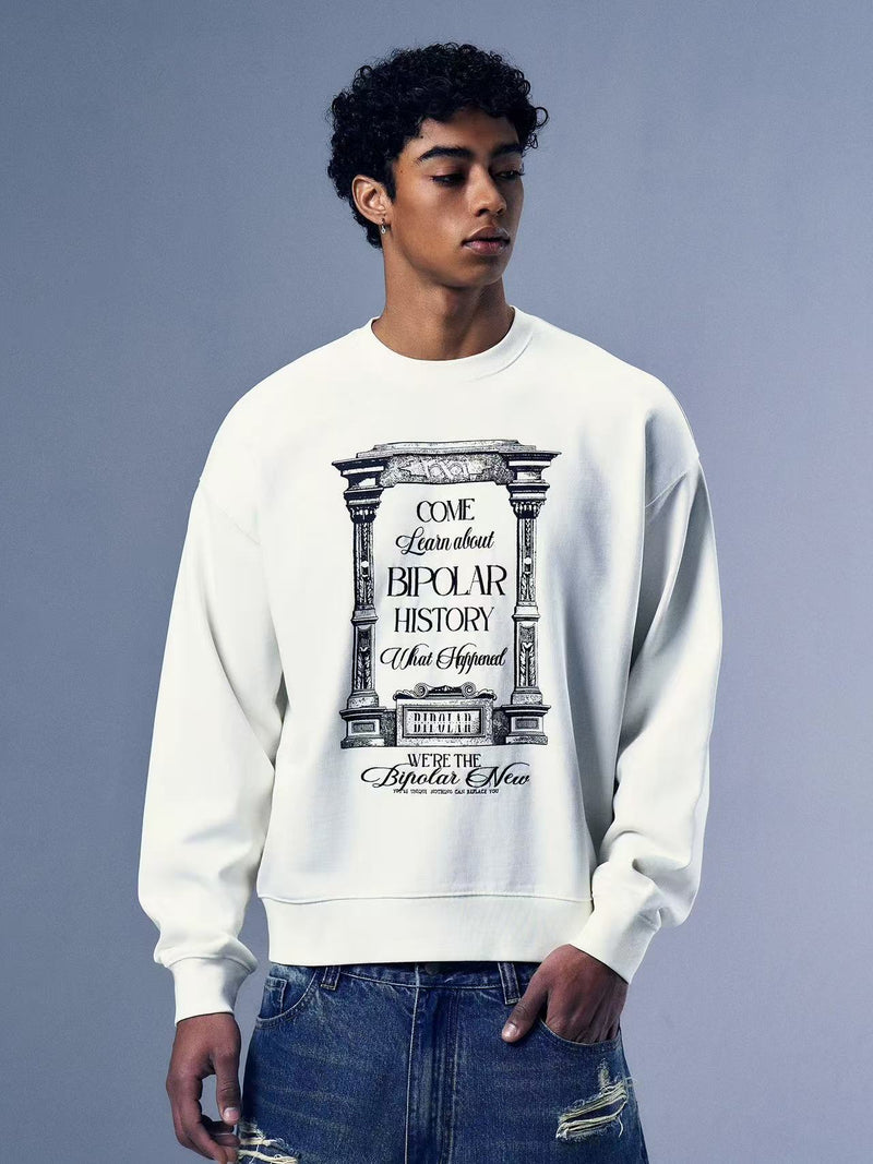 BIPOLAR Retro Street Hip Hop Crew Neck Sweatshirt