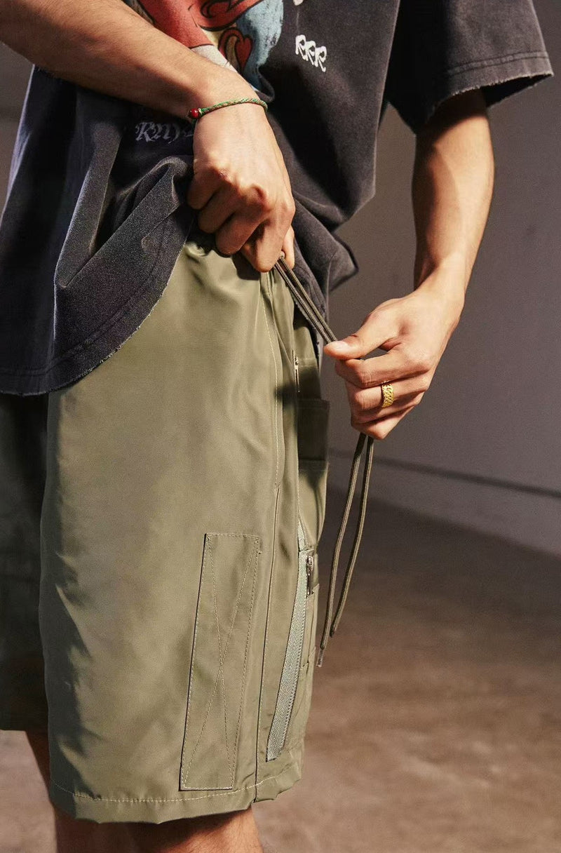REMEDY Reversible Multi-pocket Zipper Cargo Shorts