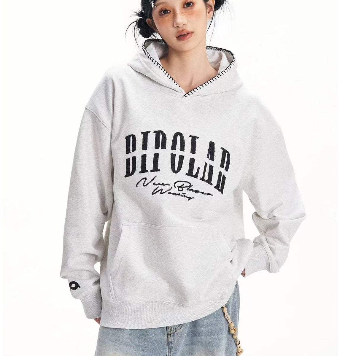 BIPOLAR Chain Embroidered Hoodie