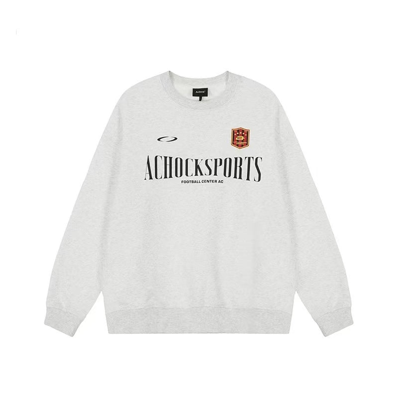 ACHOCK  Round Neck Sport Patchwork Sweatshirt