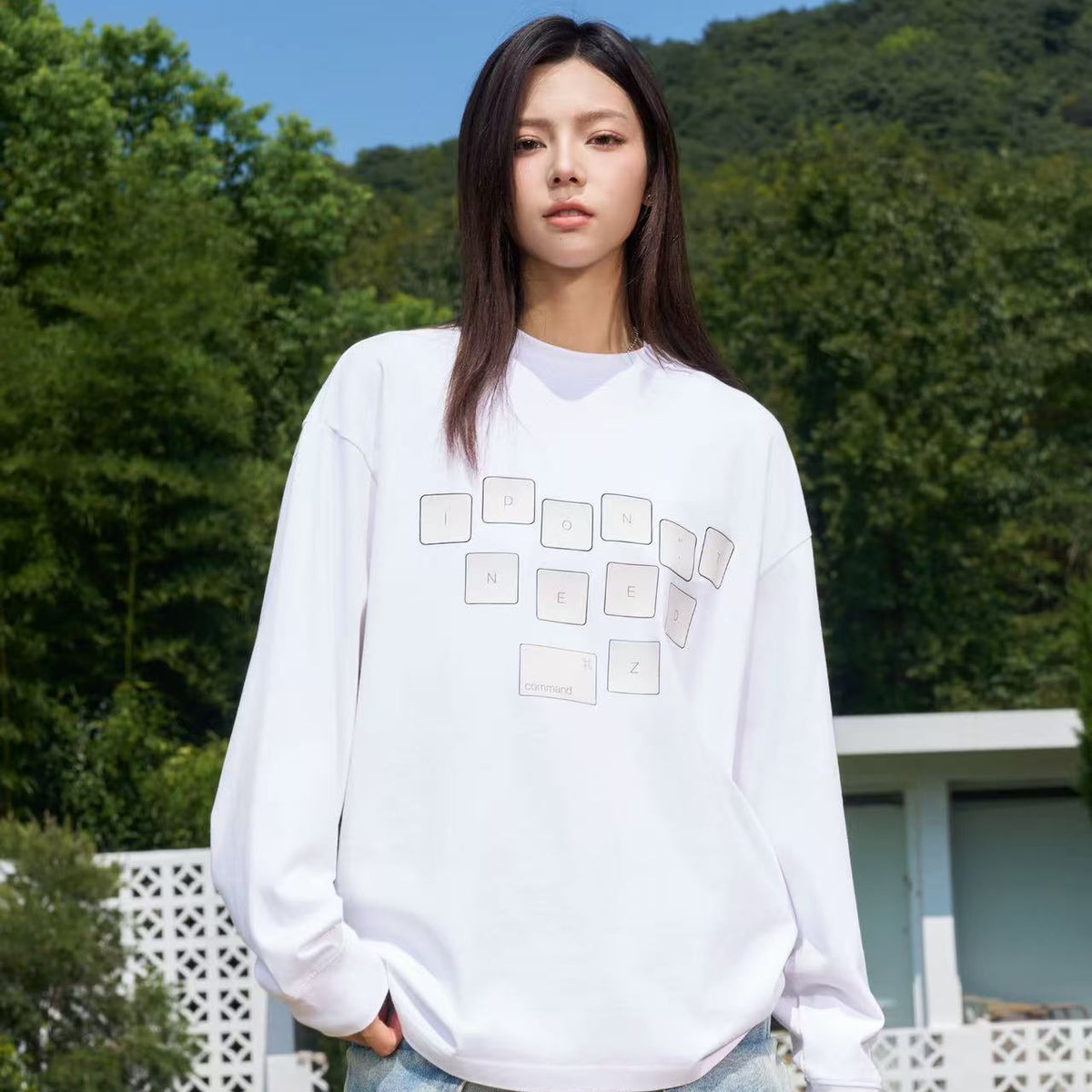 AFGK No command Z Washed Long-sleeved T-shirt