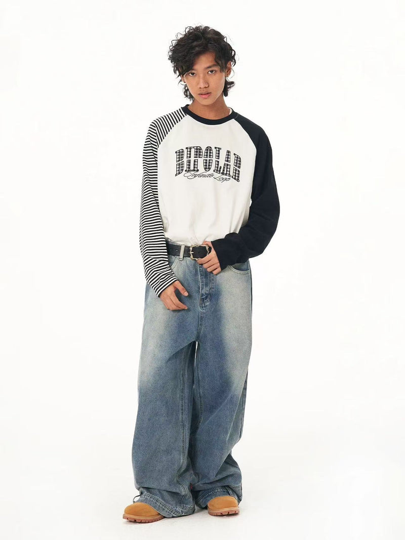 BIPOLAR Mirrored Wide-leg Jeans