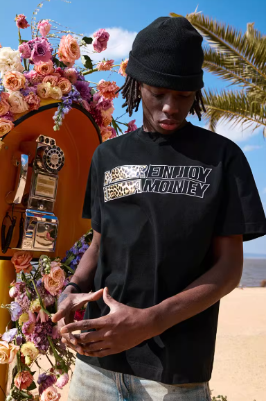 MEDM Leopard Print Snake Texture Short-sleeved T-shirt