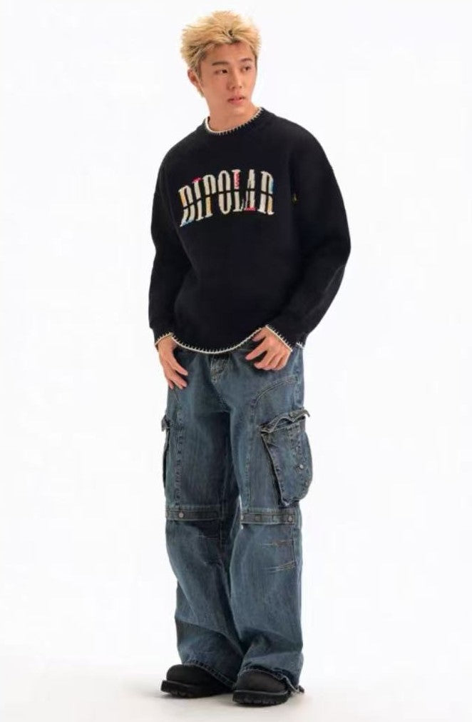 BIPOLAR Disconnected Round Neck Sweater