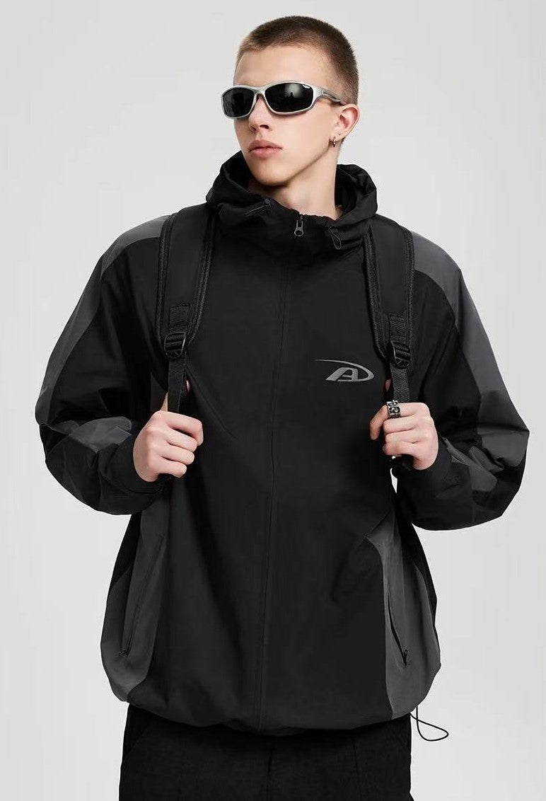 ACHOCK Logo Print Simple Outdoor Jacket