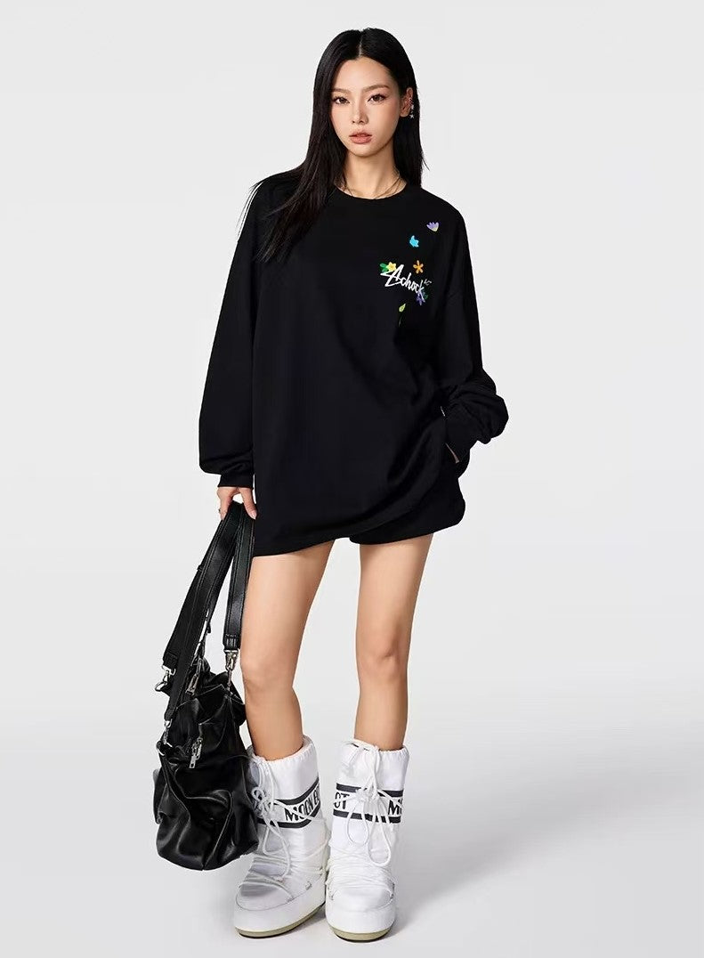 ACHOCK Small Flower Print Long-sleeve T-shirt