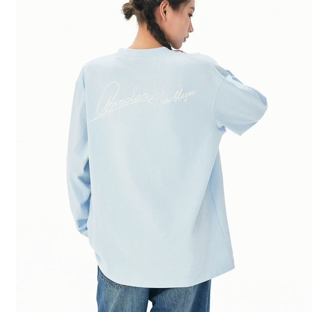 BIPOLAR Handwritten LOGO Long-sleeved T-shirt