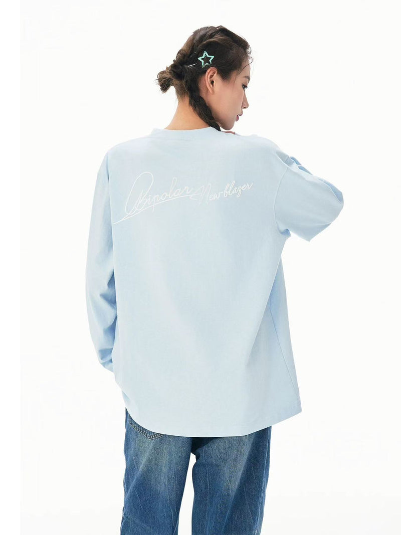 BIPOLAR Handwritten LOGO Long-sleeved T-shirt