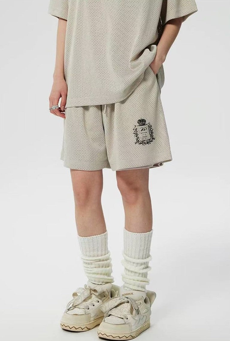 ACHOCK Logo Print Breathable Sports Shorts