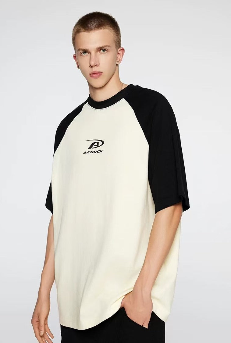 ACHOCK Simple Basic Logo Printed T-shirt