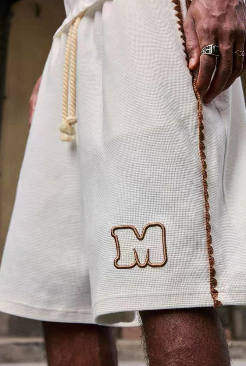 MEDM  Waffle Drawstring Shorts