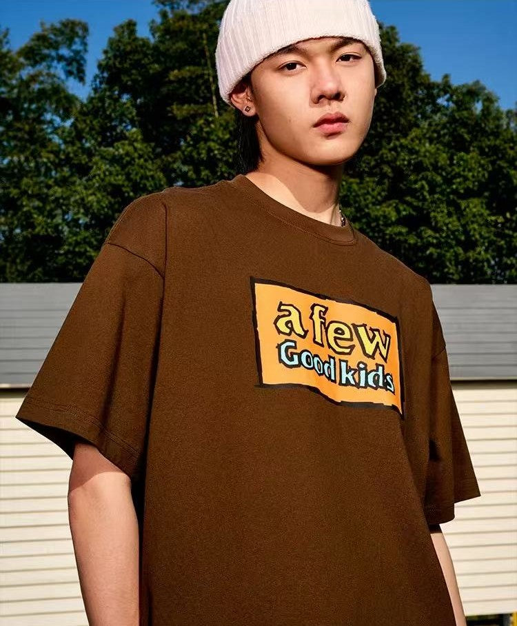 AFGK Graffiti Print Short-sleeve T-shirt