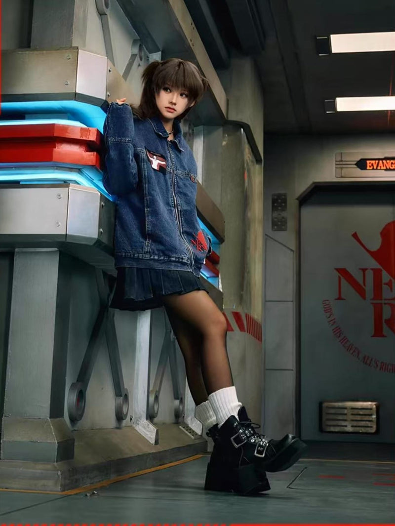 MEDMxEVA Lilith Embroidered Denim Jacket