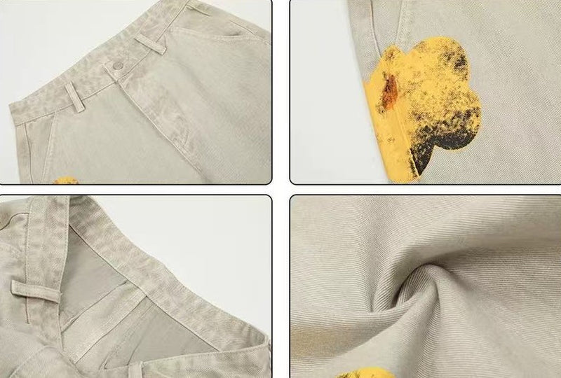 ACHOCK Retro Maple Leaf Jeans