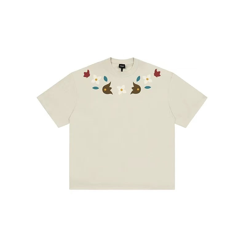 ACHOCK Floral Embroidered T-shirt