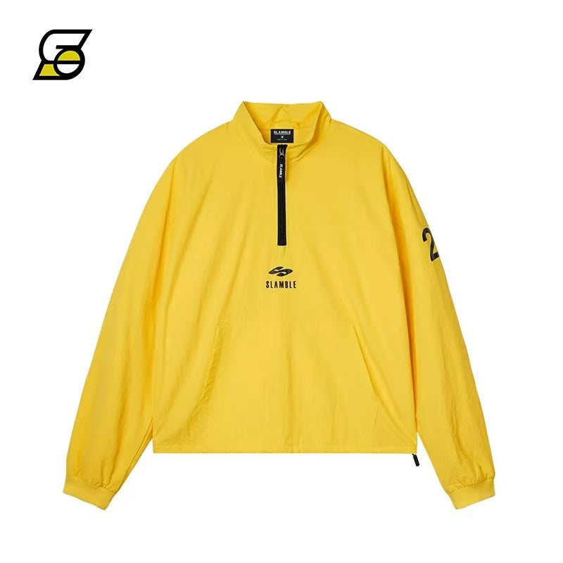 SLAMBLE Lightweight Woven Half-zip Casual Sport Jacket
