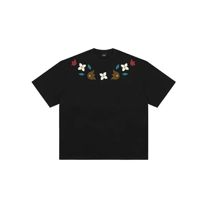 ACHOCK Floral Embroidered T-shirt