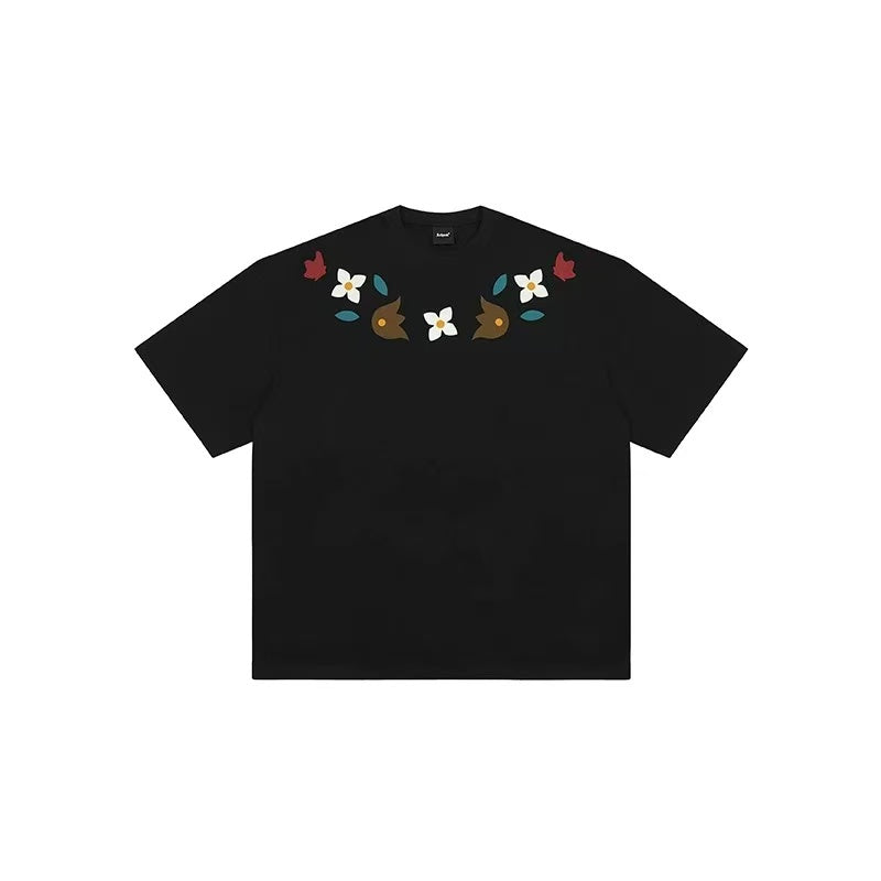 ACHOCK Floral Embroidered T-shirt
