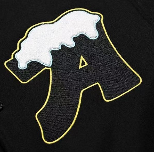 AFGK Yeti Logo Embroidered  Baseball Jacket