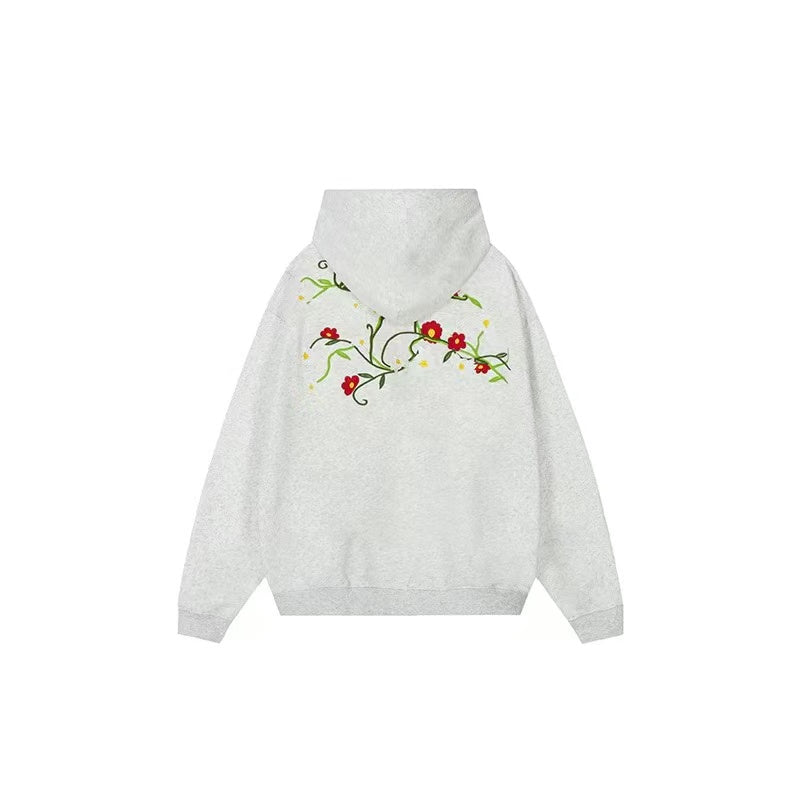 ACHOCK Heavy Floral Embroidered Hoodie
