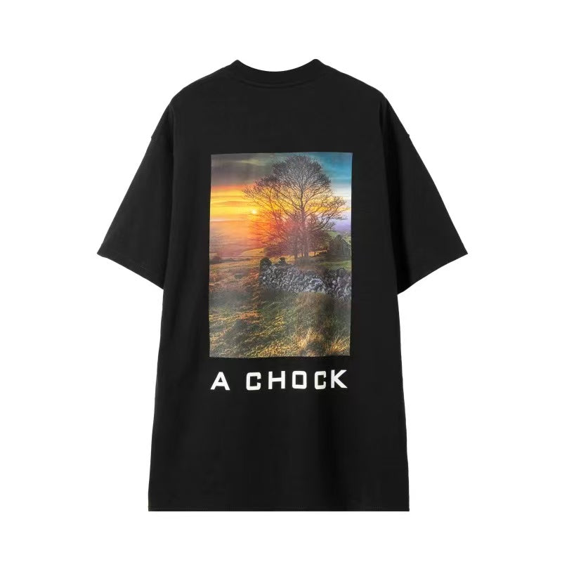 ACHOCK Summer Sunset Print T-shirt