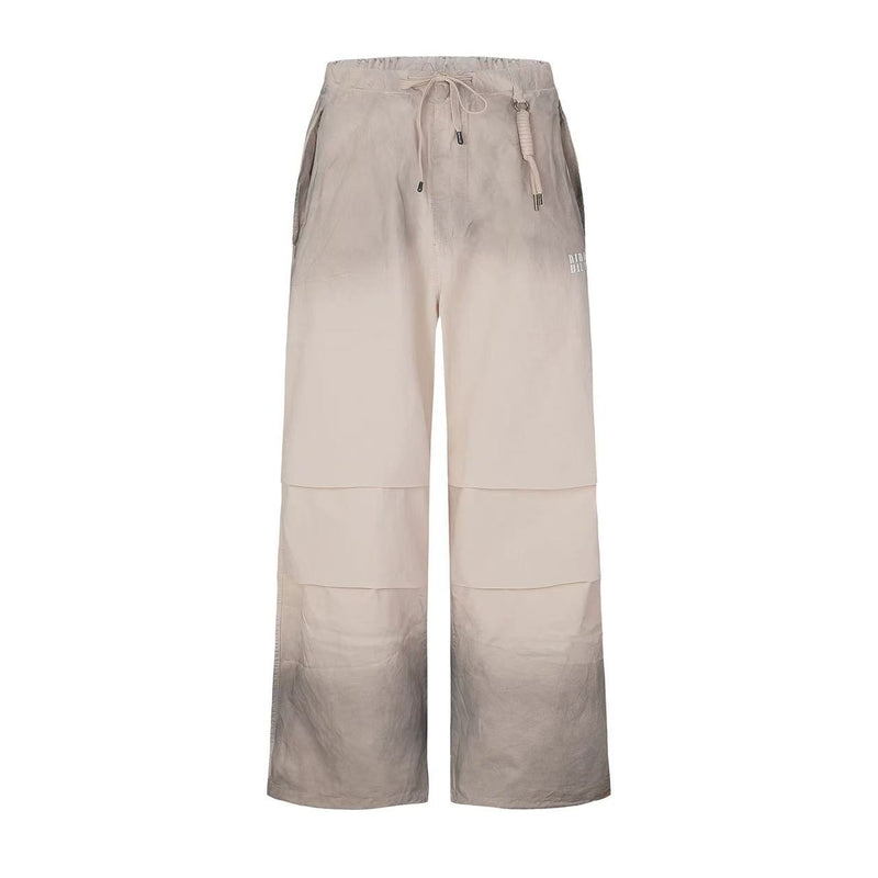 BIPOLAR Washed Wide-leg Spray-painted Pants