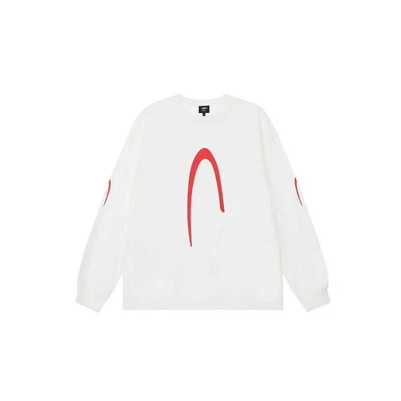 ACHOCK Round Neck High-street Long-sleeve T-shirt