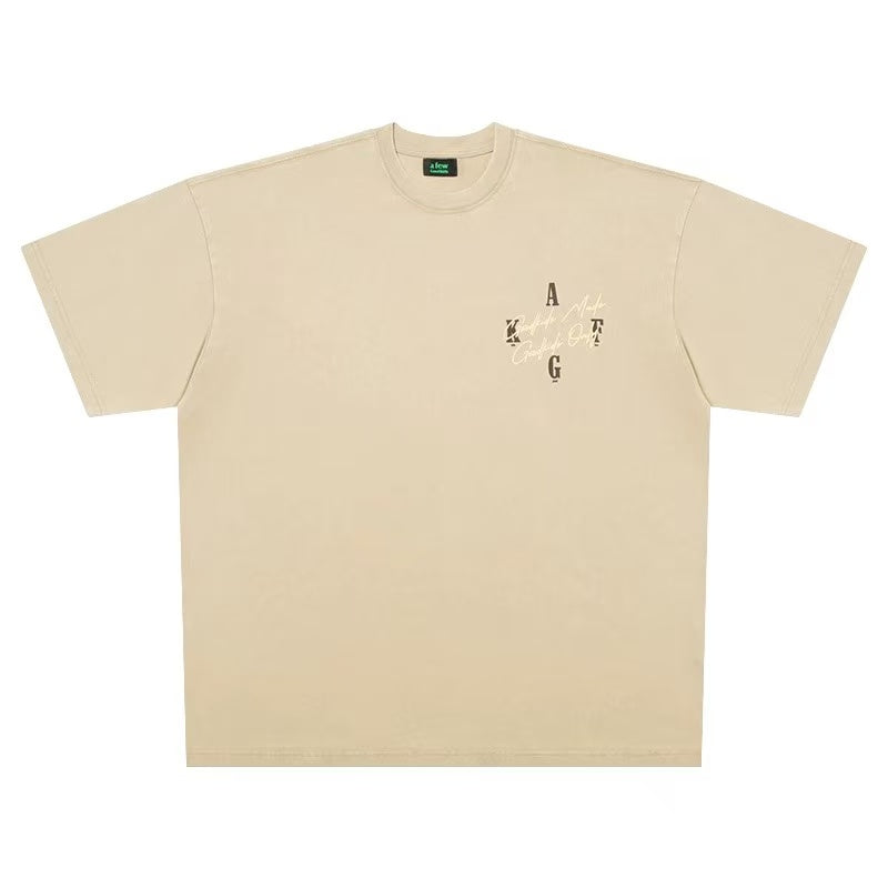 AFGK Washed Basic Short-sleeved T-shirt